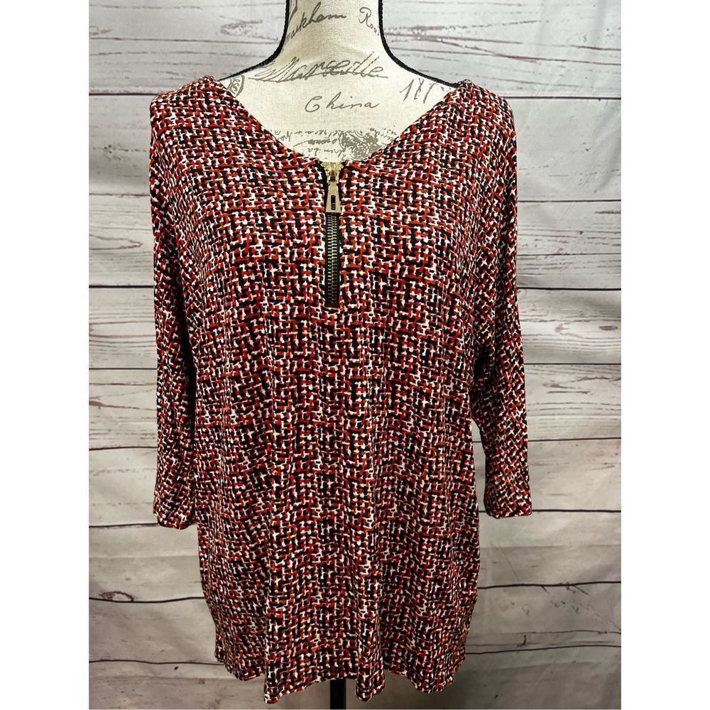 Premise 0X black/white/red blouse - 2507